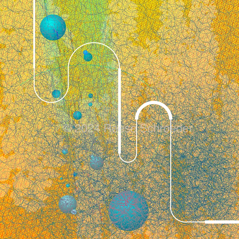 Raindrops falling, bouncing, splashing.